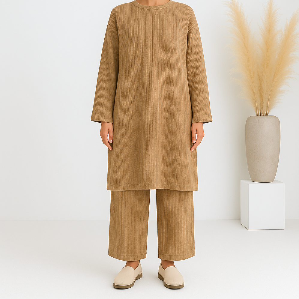 Long Ribbed Co-ord - 3 Colours