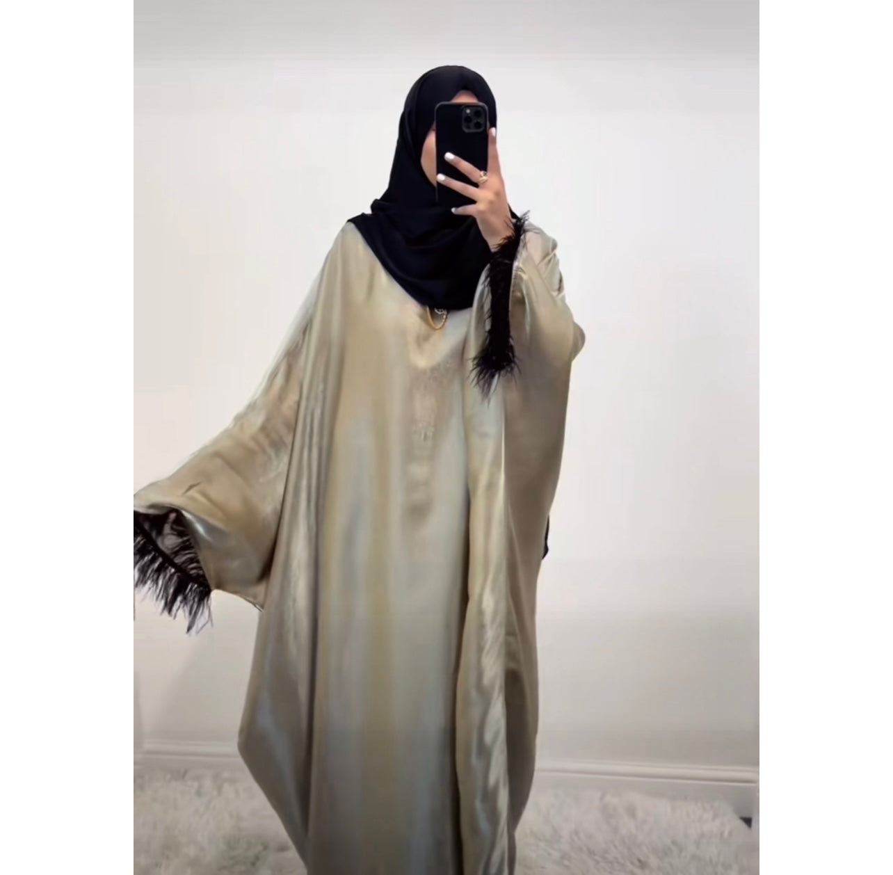 Shimmer Feather Butterfly Abaya - 4 Colours