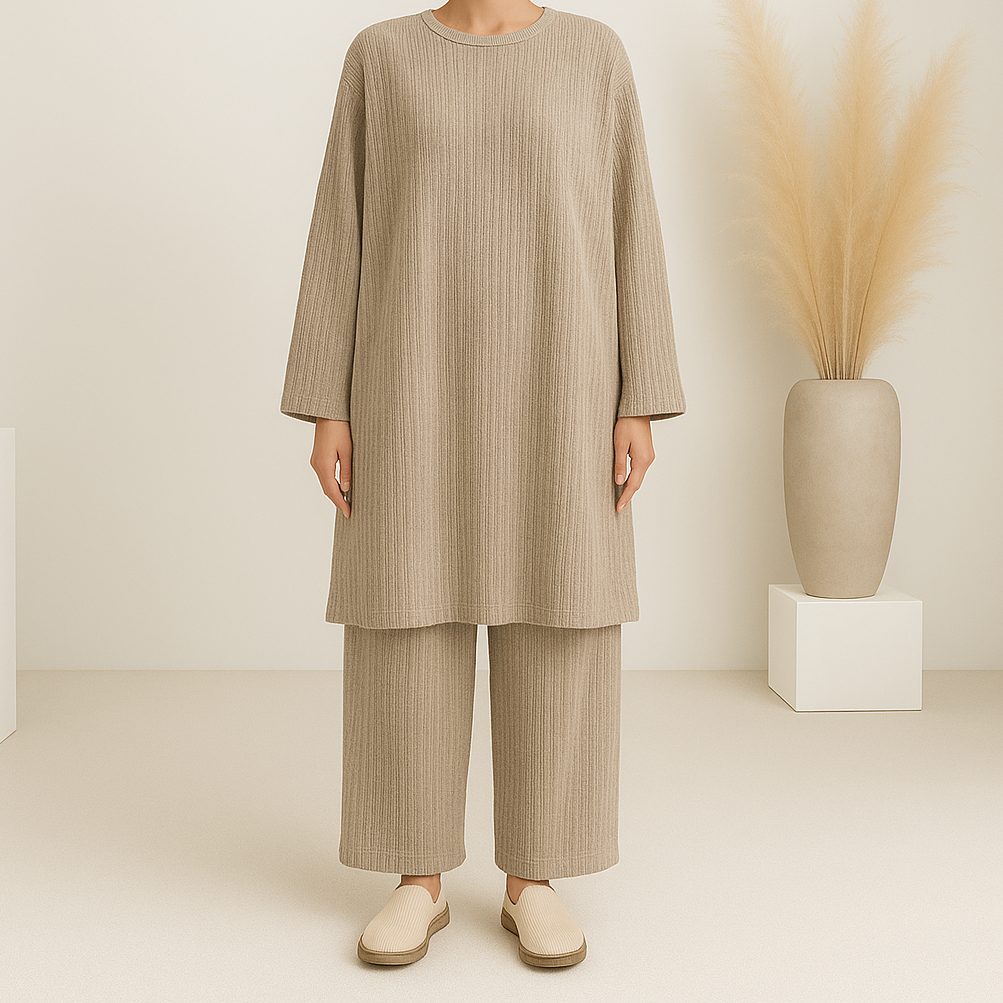 Long Ribbed Co-ord - 3 Colours