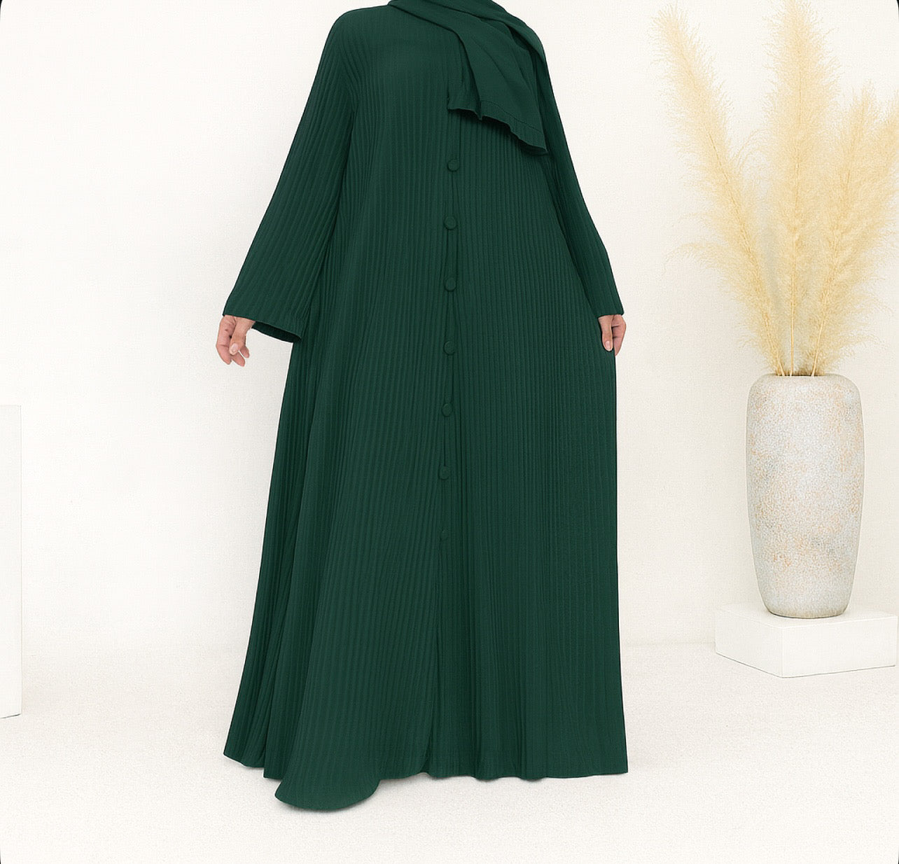 Jannah Pleated Closed Abaya - 5 Colours