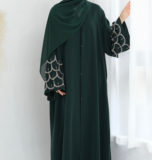 Aziza Embellished Abaya - 4 Colours