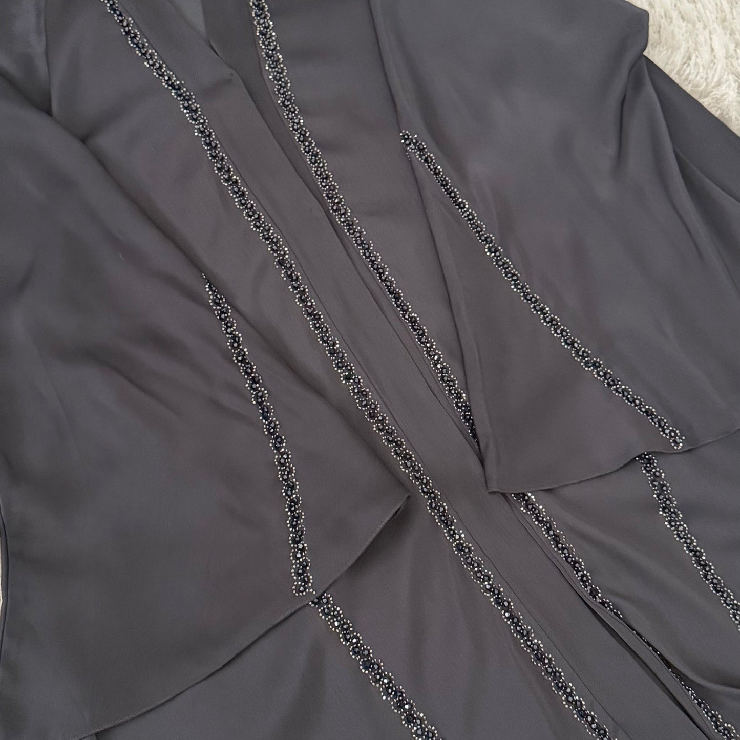 Ayla Beaded Abaya - 3 Piece Set - 3 Colours