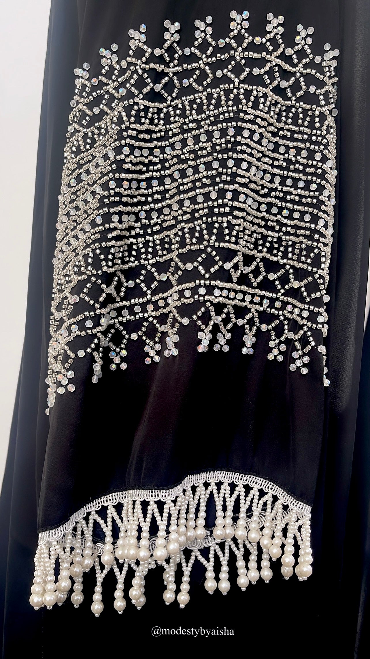 Alishba Embellished Abaya - Black