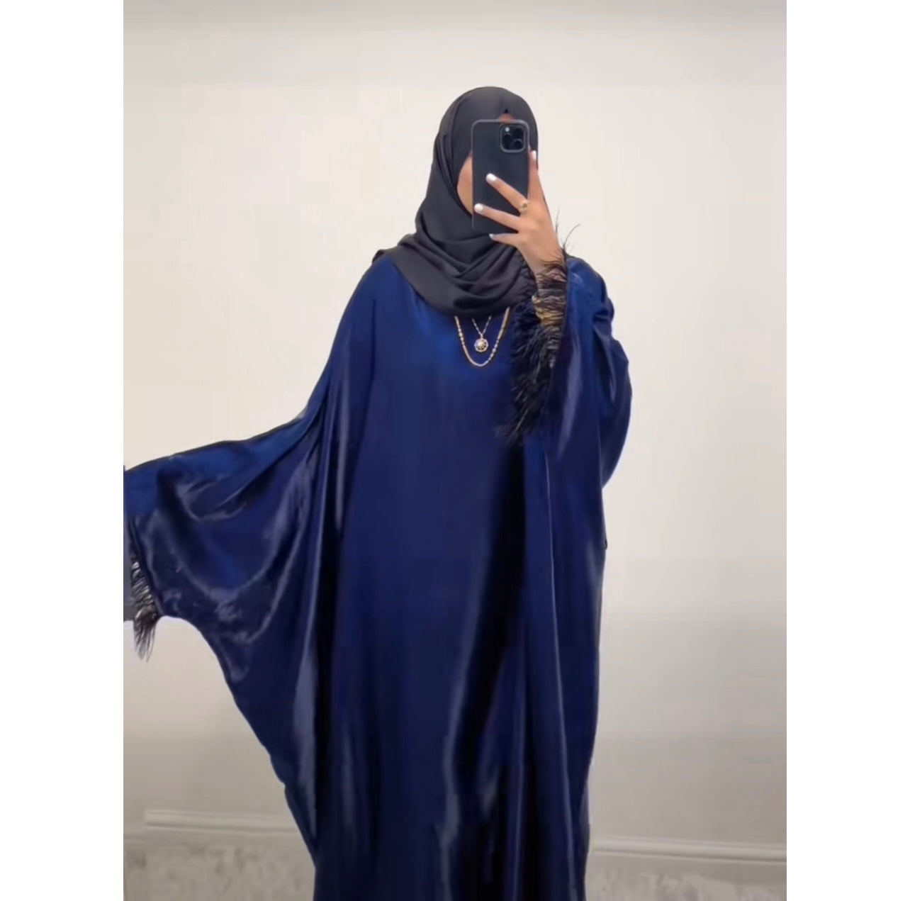 Shimmer Feather Butterfly Abaya - 4 Colours