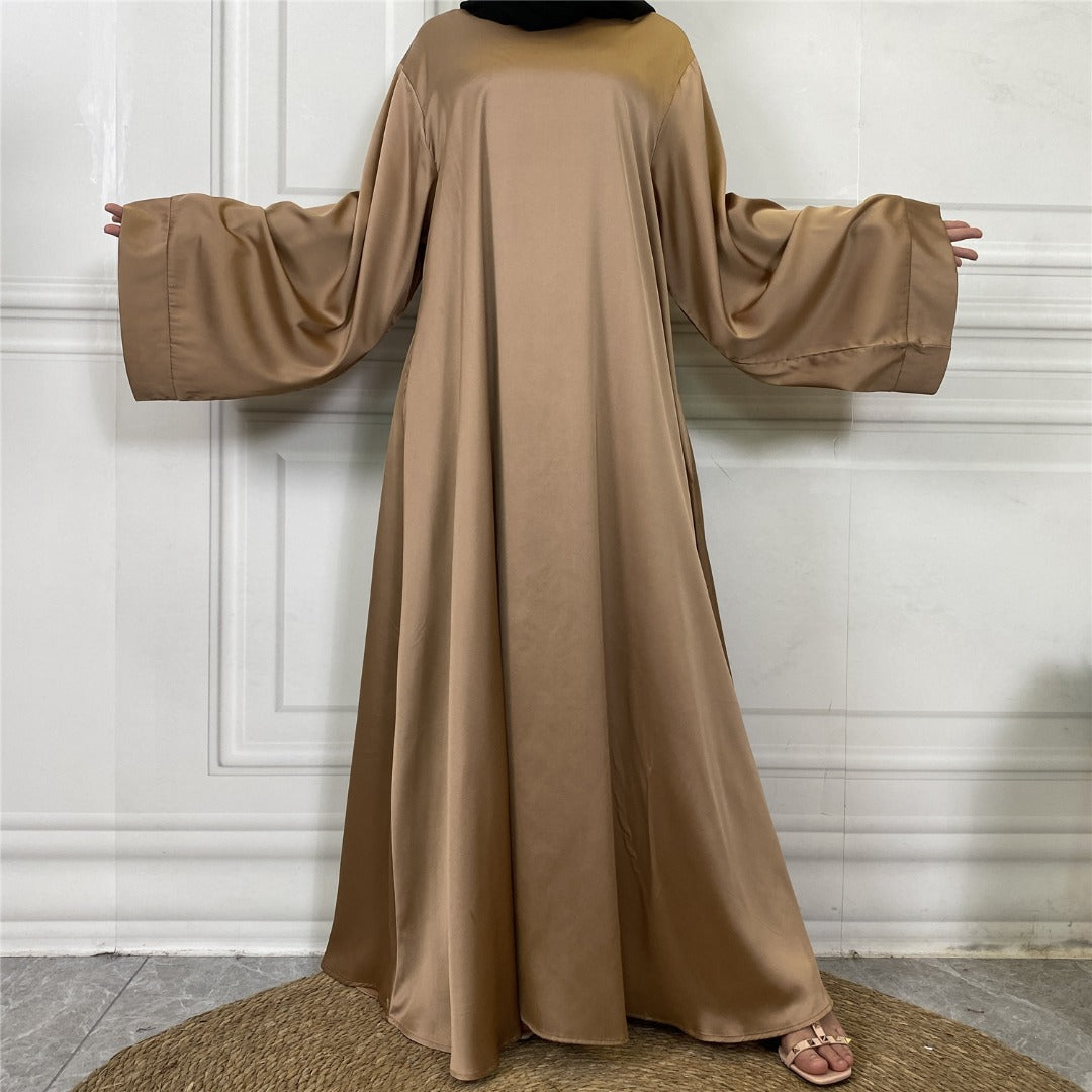 Dina Satin Closed Abaya - 6 Colours