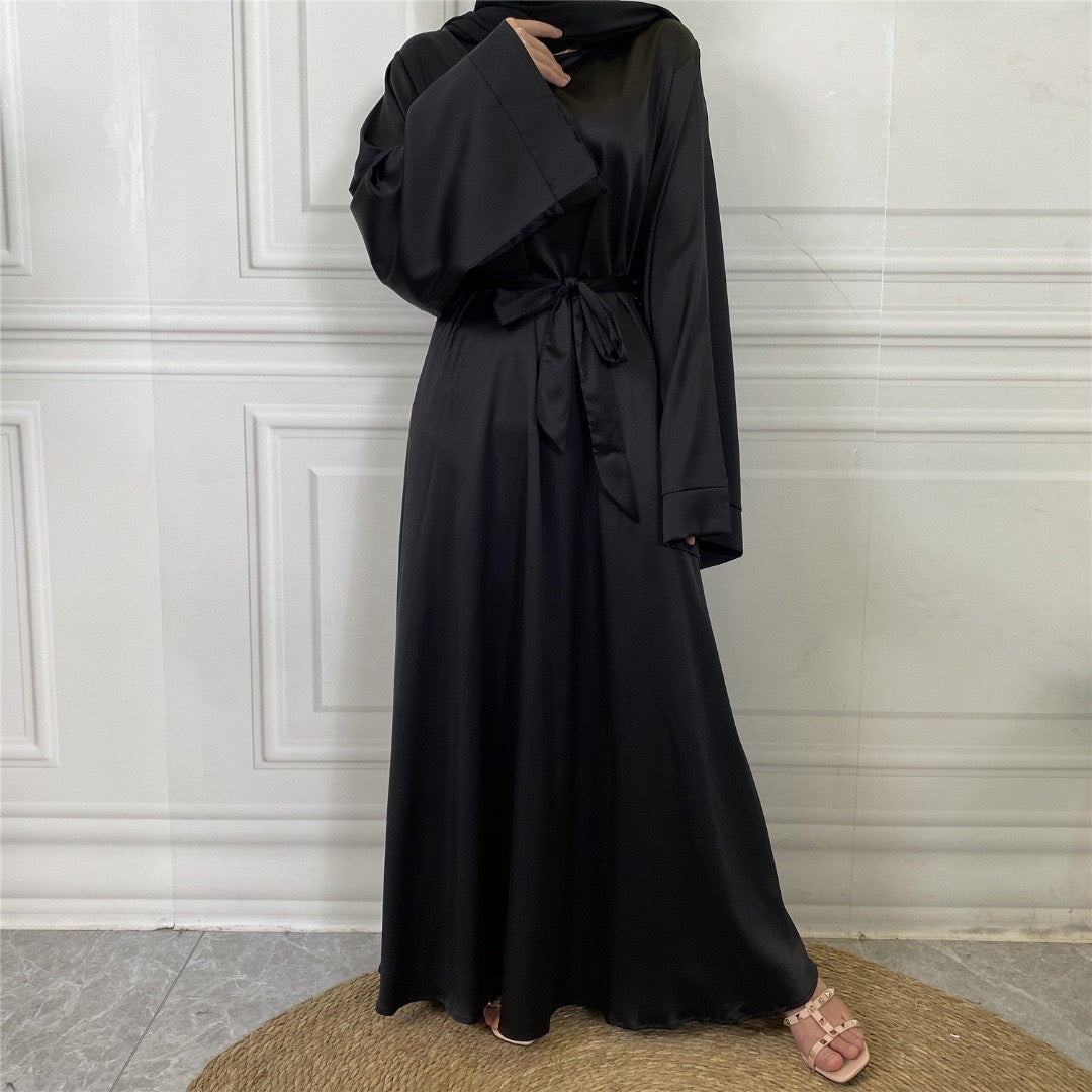 Dina Satin Closed Abaya - 6 Colours