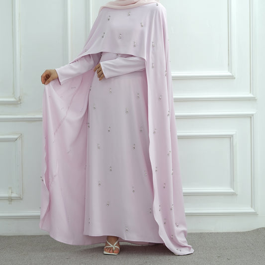 Amal Beaded Cape Dress - 4 Colours
