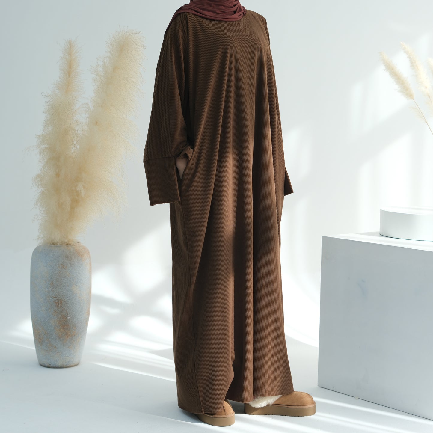 Corduroy Closed Abaya - 4 Colours