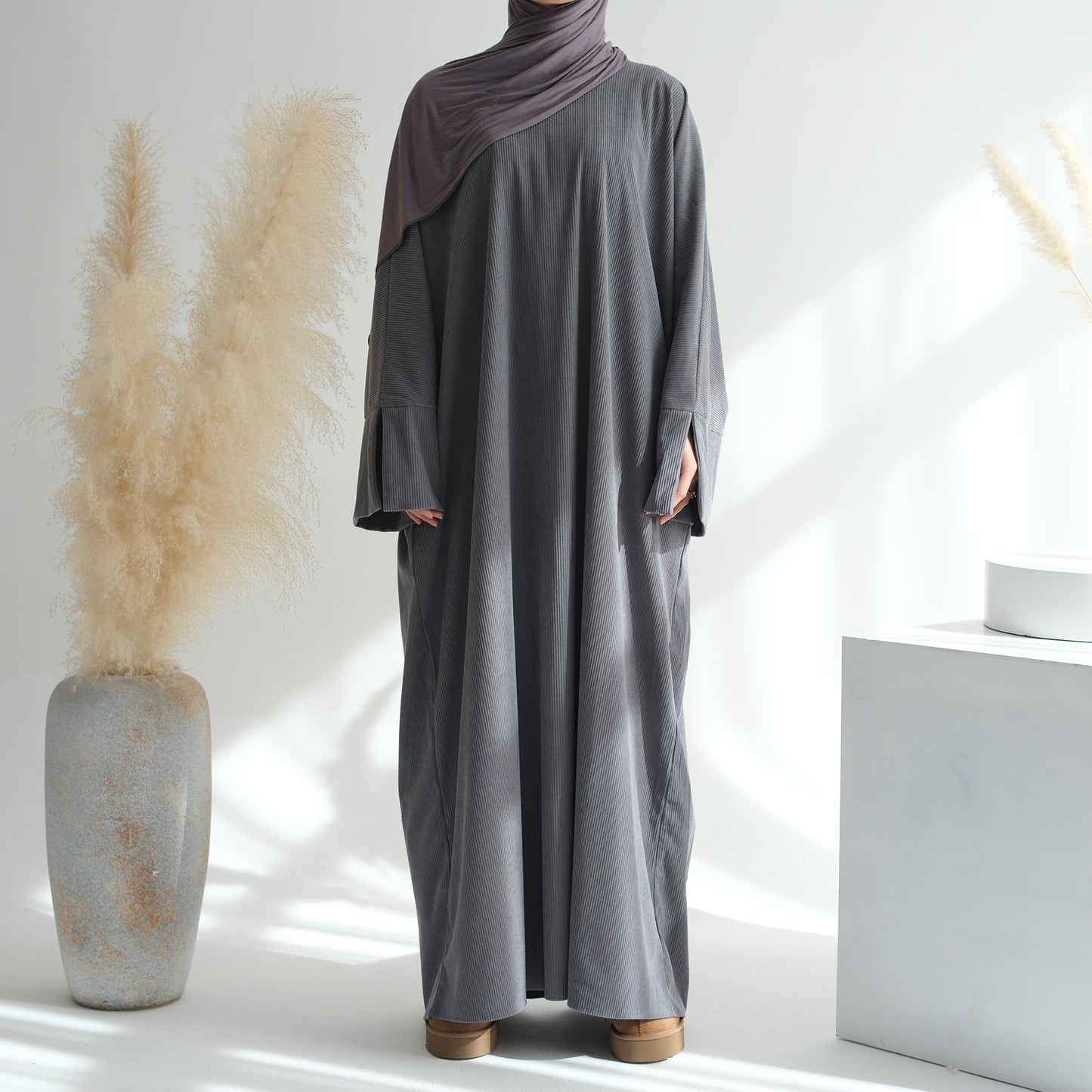 Corduroy Closed Abaya - 4 Colours
