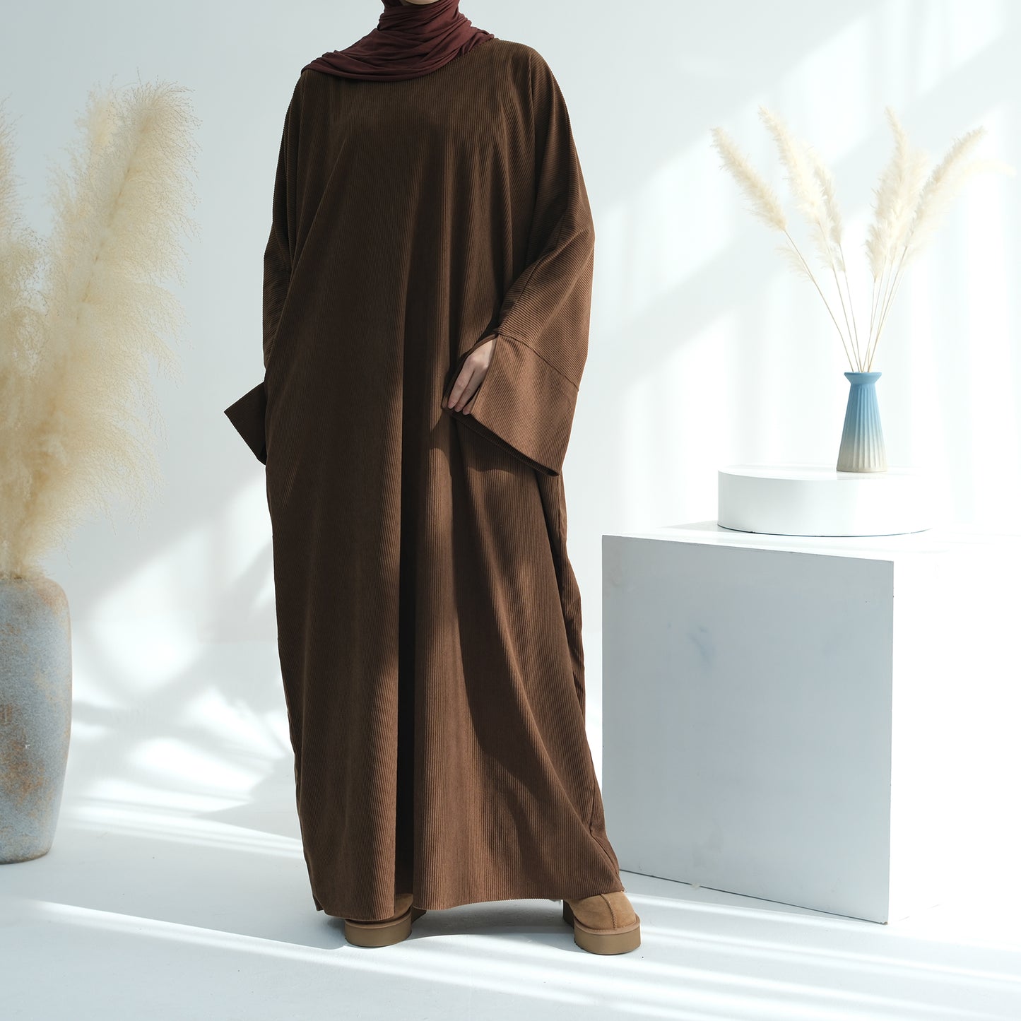 Corduroy Closed Abaya - 4 Colours