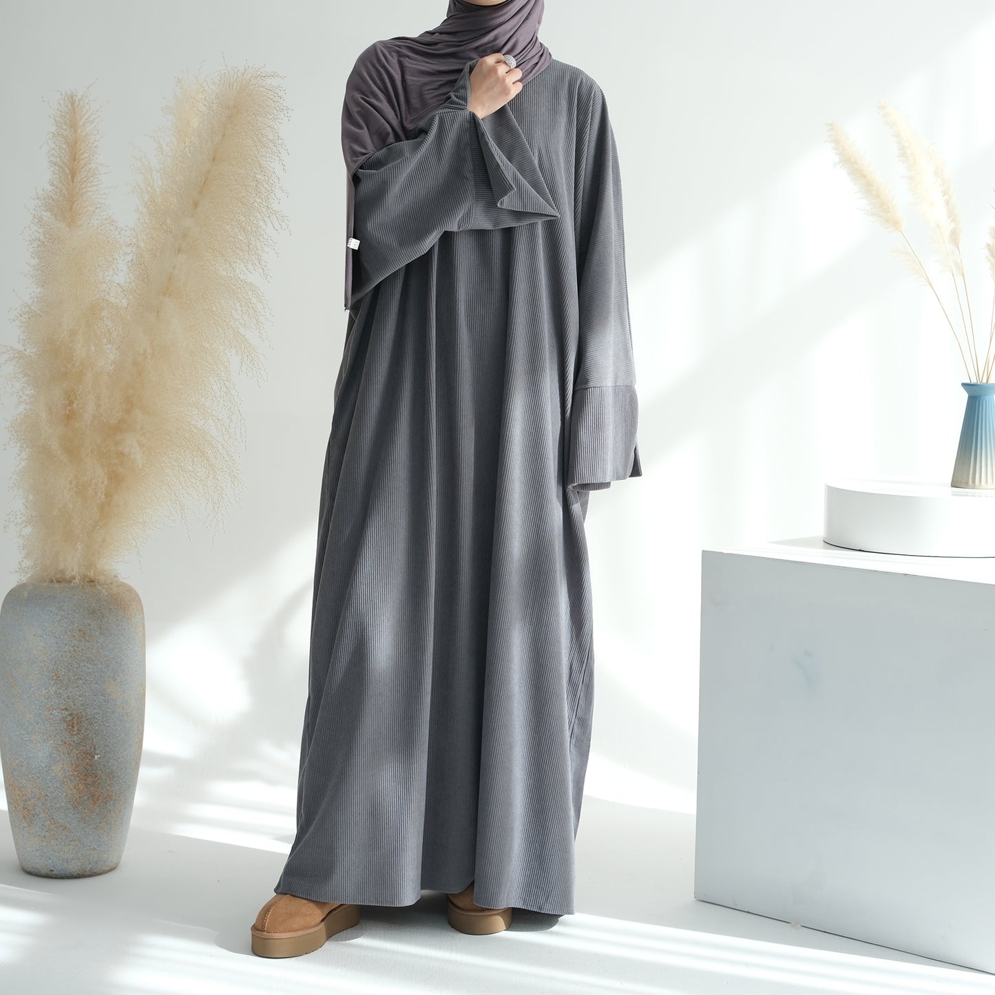 Corduroy Closed Abaya - 4 Colours