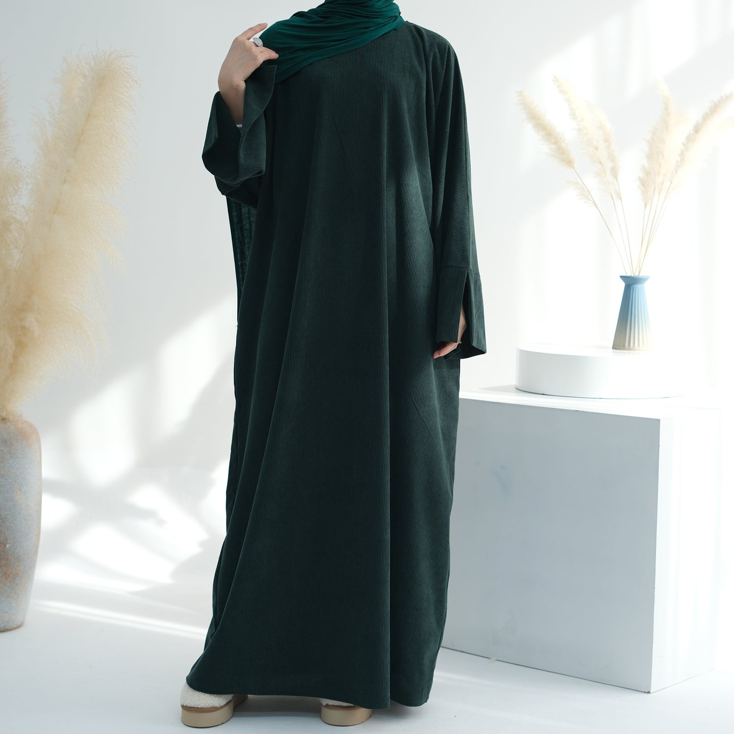 Corduroy Closed Abaya - 4 Colours