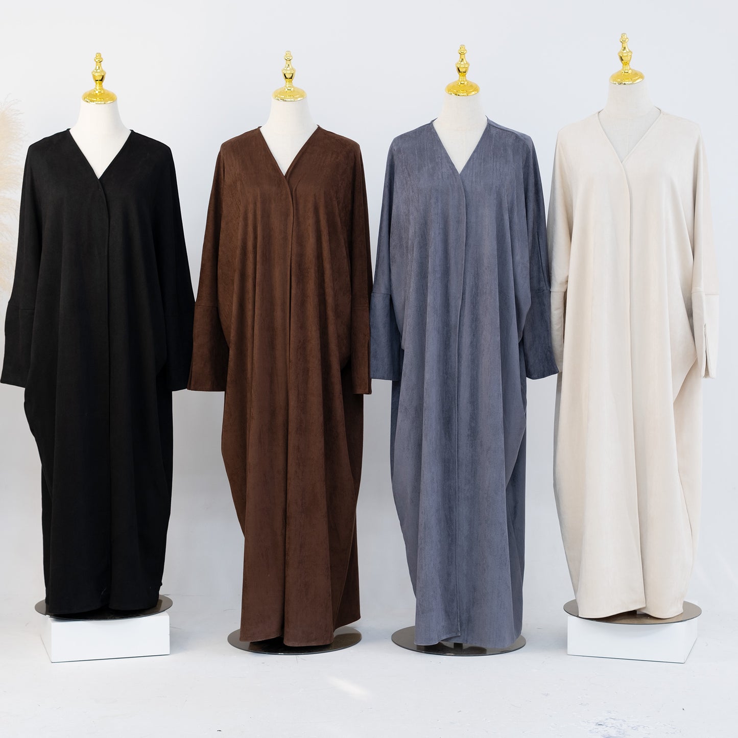 Suede Abaya Coat - 4 Colours