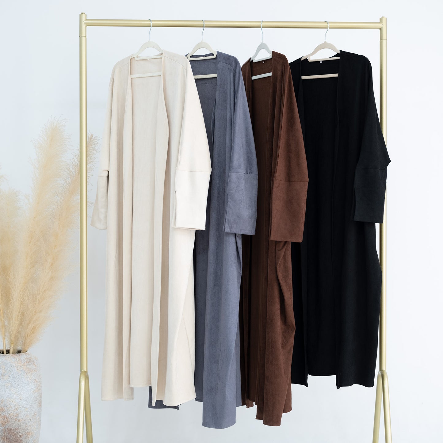 Suede Abaya Coat - 4 Colours