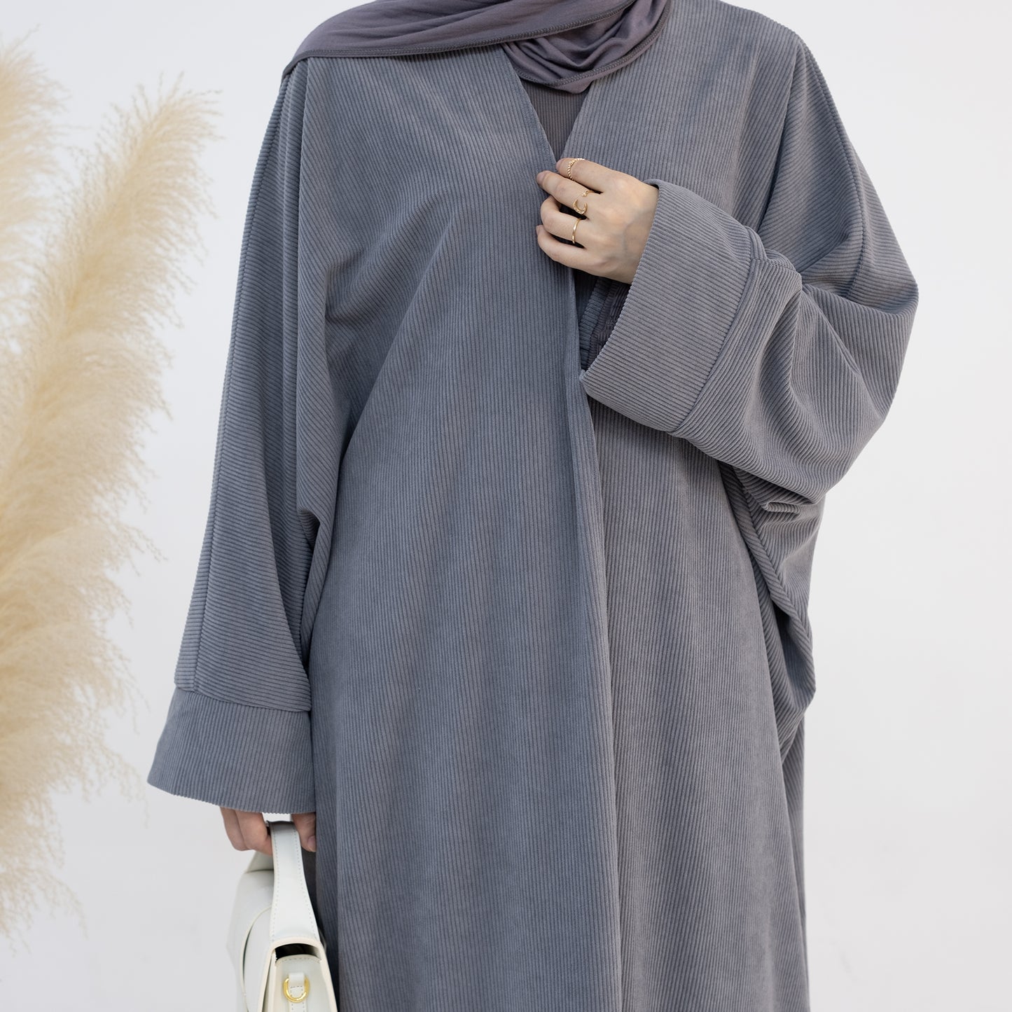 Corduroy Open Abaya - 5 Colours