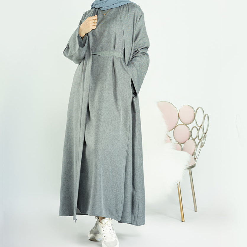 Dalia Linen Open Abaya - 3 Colours