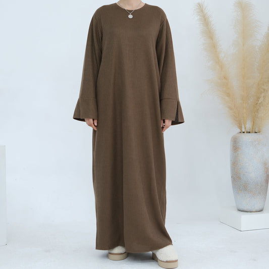 Knitted Closed Abaya - 5 Colours