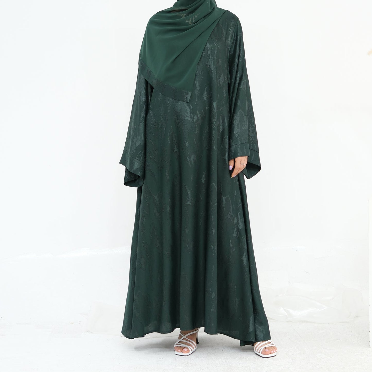 Jacquard Closed Abaya - 5 Colours