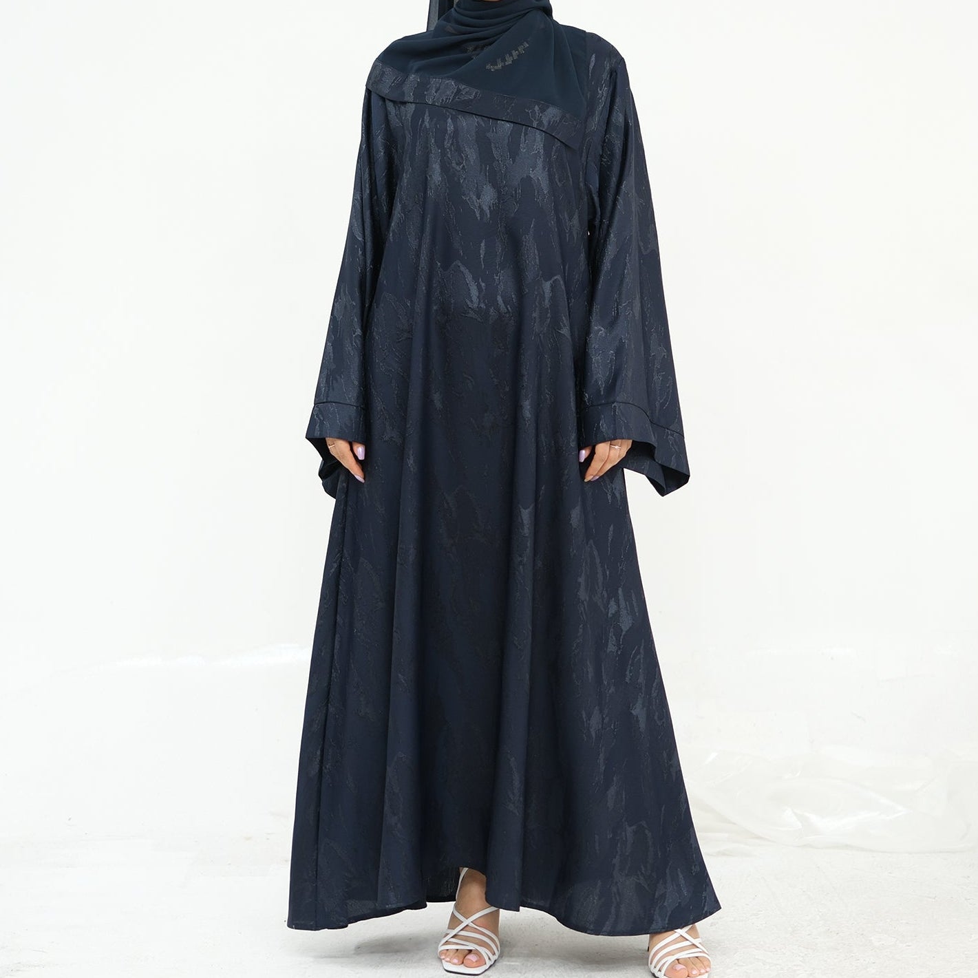 Jacquard Closed Abaya - 5 Colours