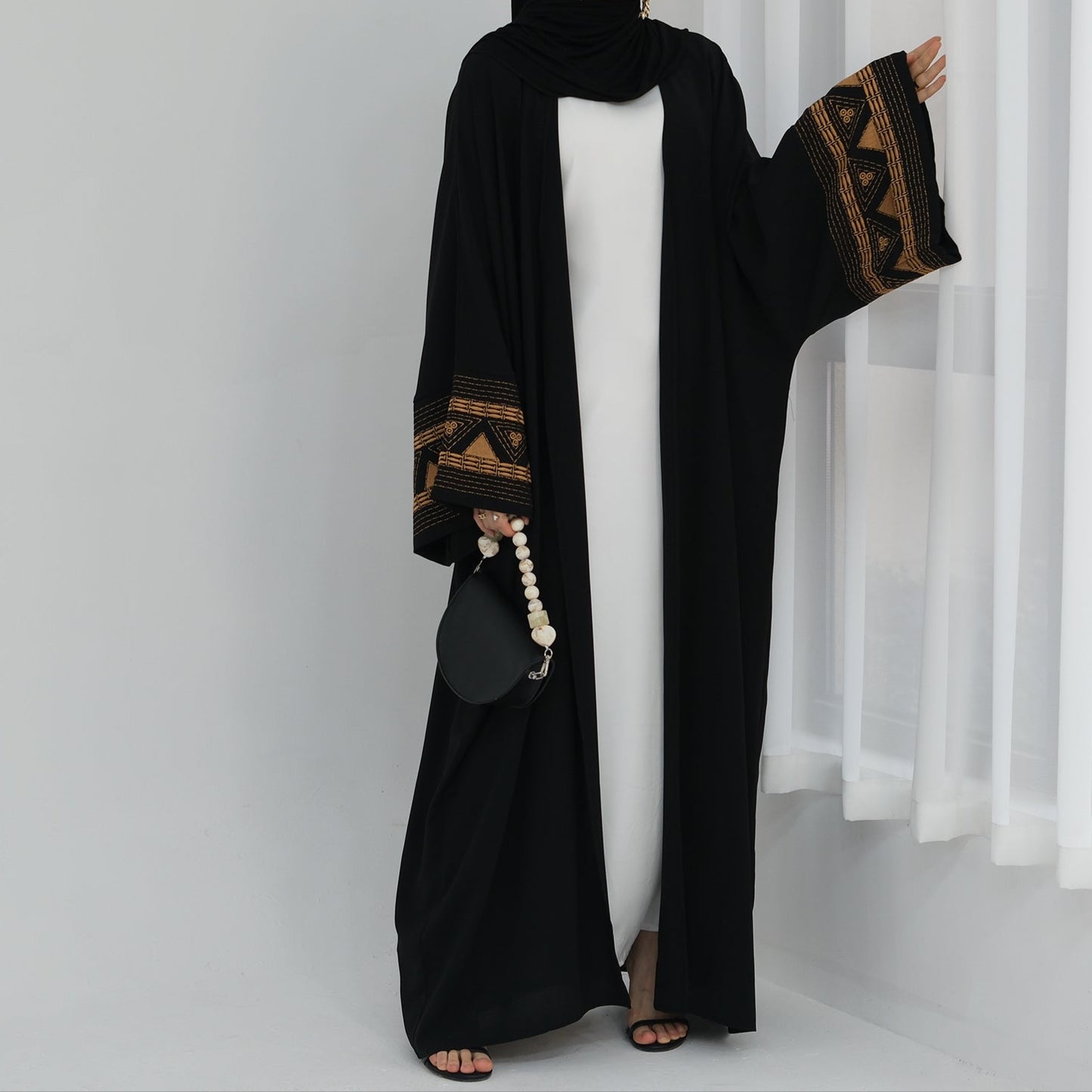 Saniya Embroidered Abaya - 2 Colours