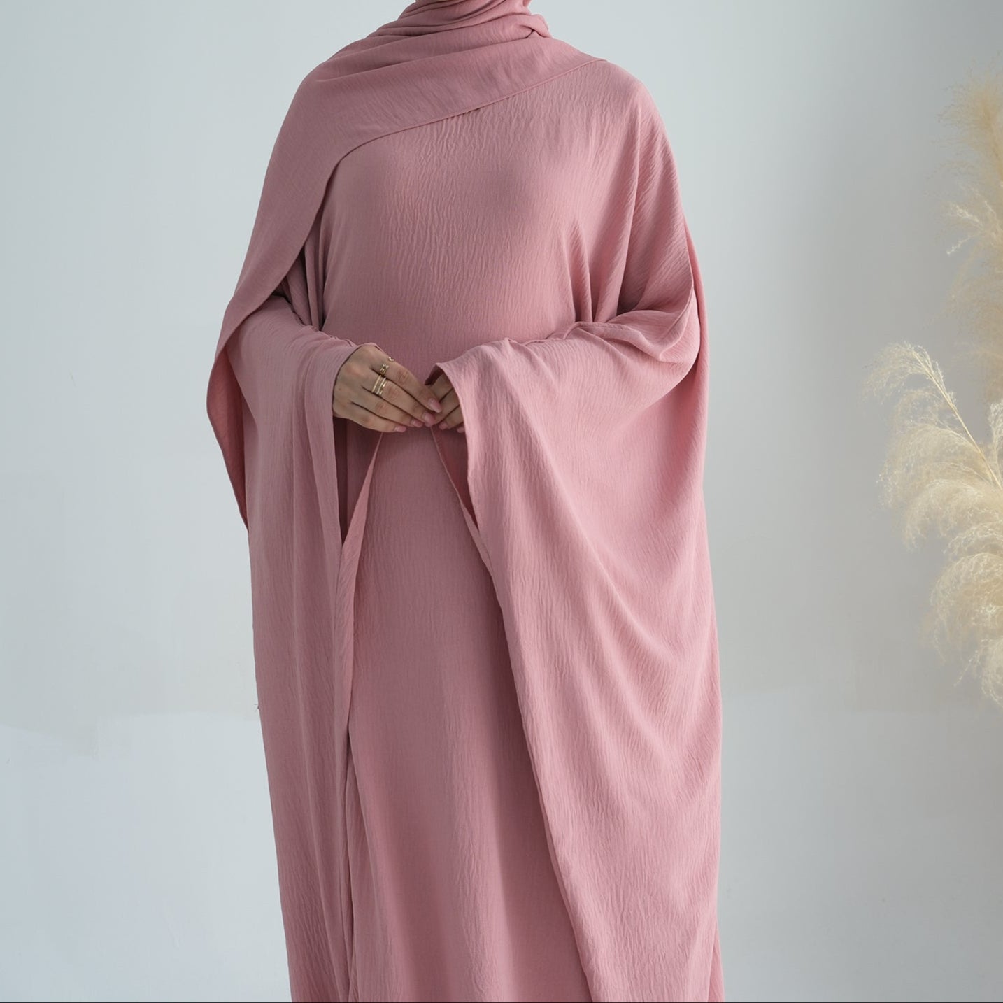 Crepe Butterfly Abaya - 7 Colours