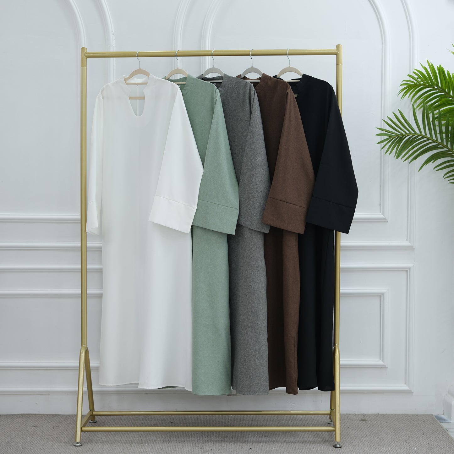 V Neck Closed Abaya - 5 Colours