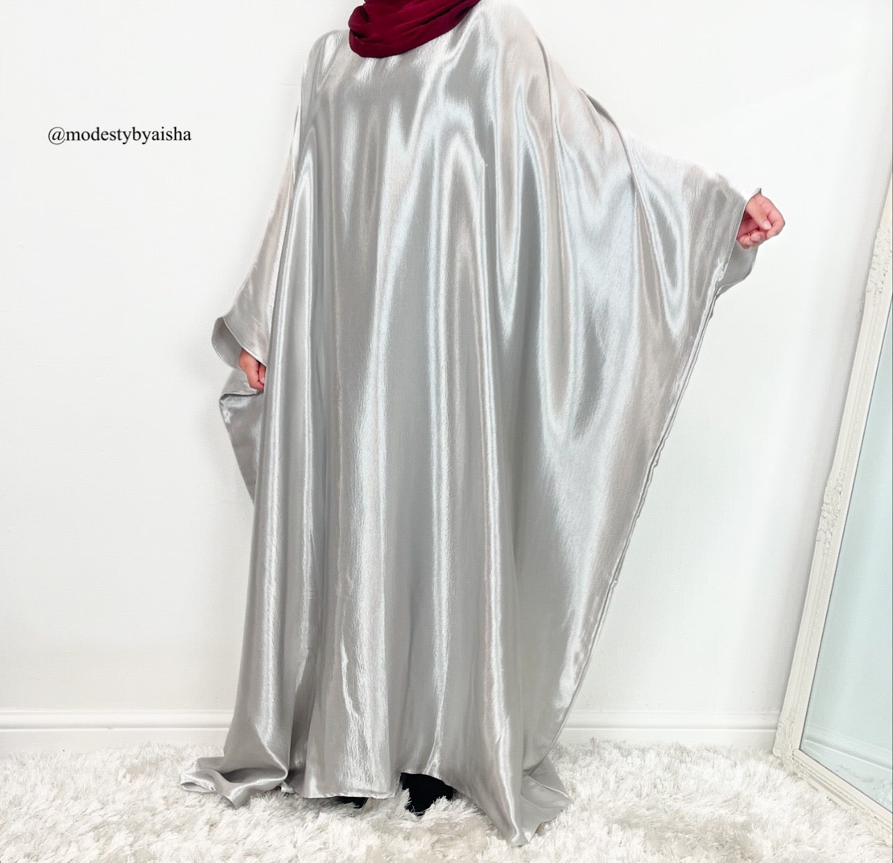 Luxe Satin Butterfly Abaya - 4 Colours