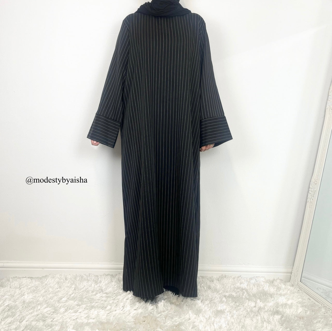 Tamra Pinstripe Abaya - 3 Colours