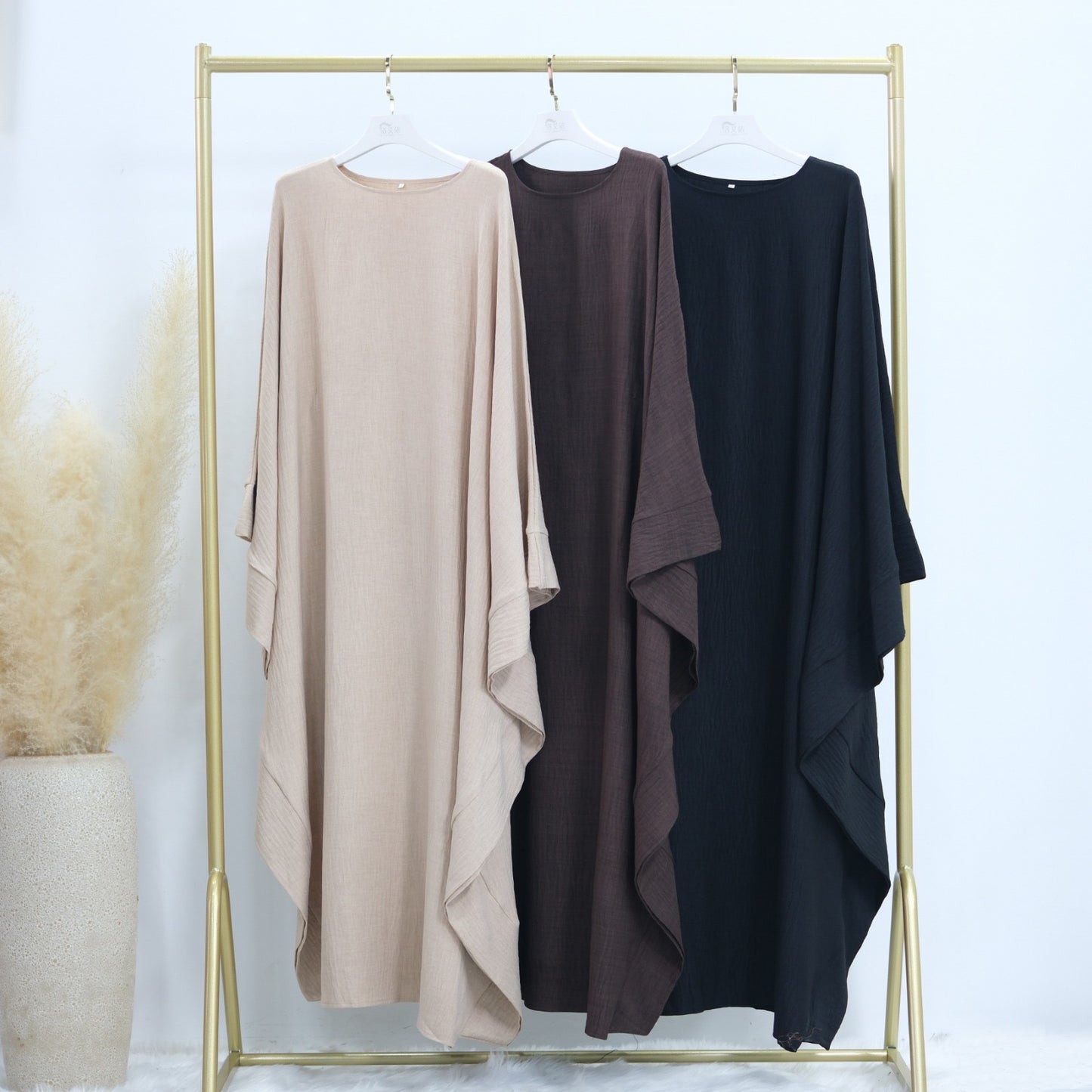 Linen Batwing Abaya - 3 Colours