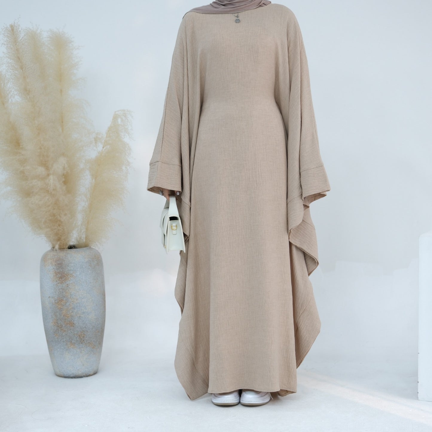 Linen Batwing Abaya - 3 Colours