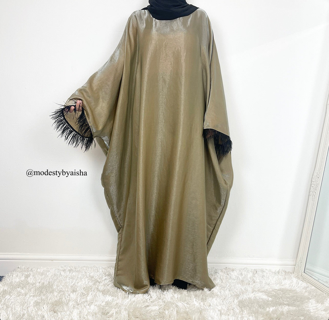 Shimmer Feather Butterfly Abaya - 4 Colours