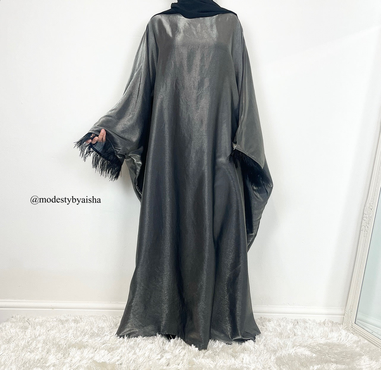 Shimmer Feather Butterfly Abaya - 4 Colours