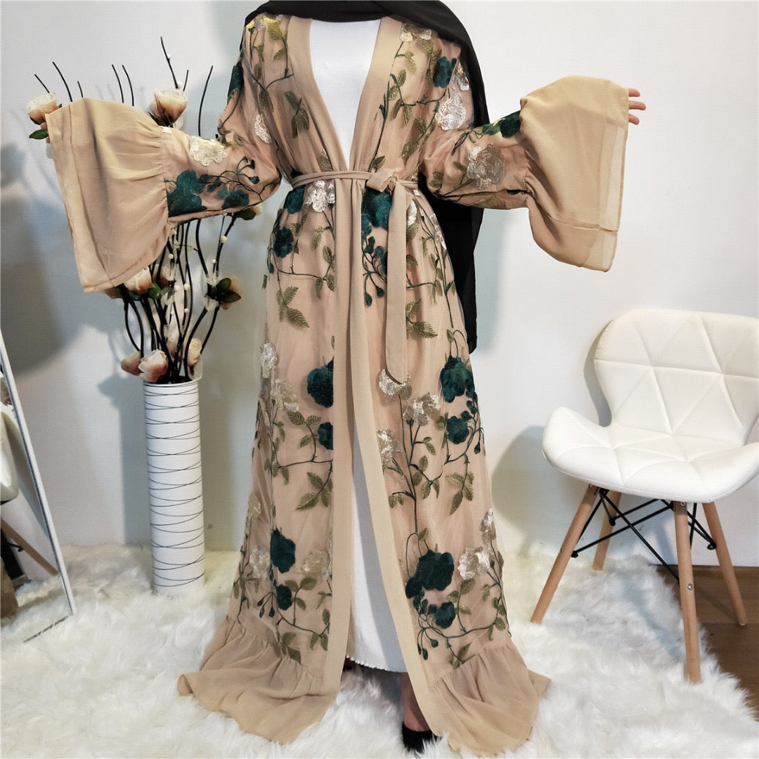 Anaya Beige - Open Abaya