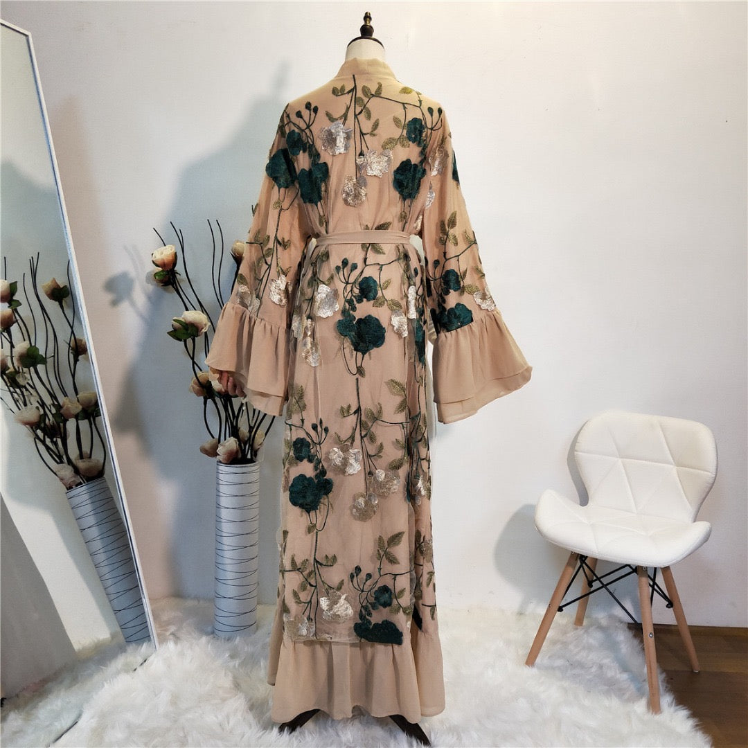 Anaya Beige - Open Abaya