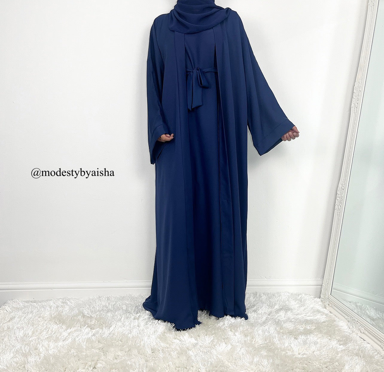 Ava Blue - 4 Piece Abaya Set