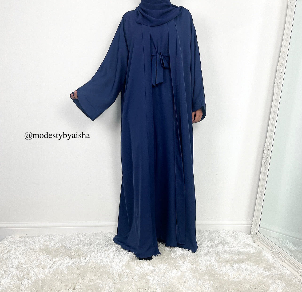 Ava Blue - 4 Piece Abaya Set