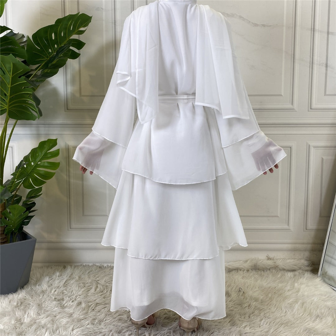 Hani White - Open Abaya