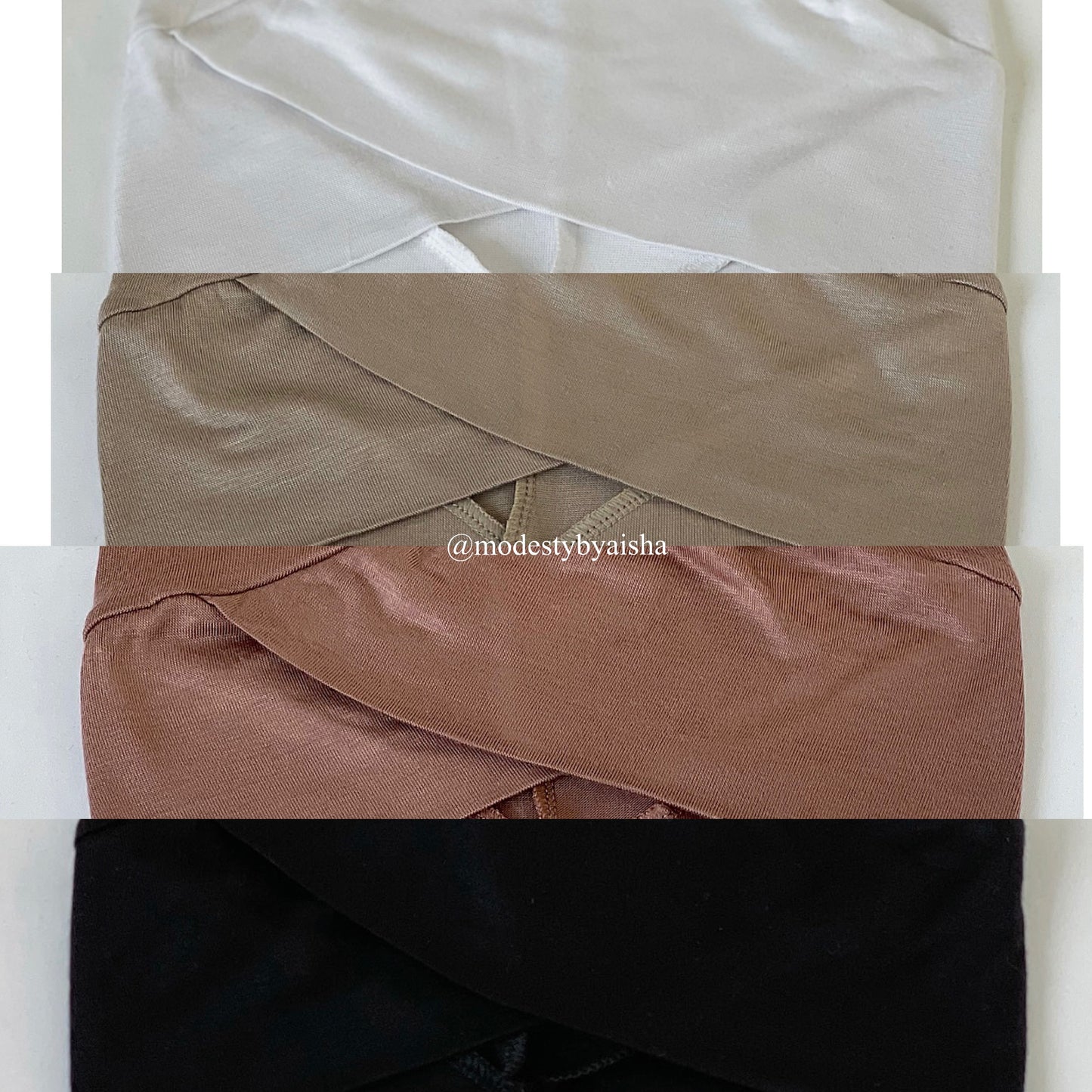 Pleated Tube Hijab Cap - Black