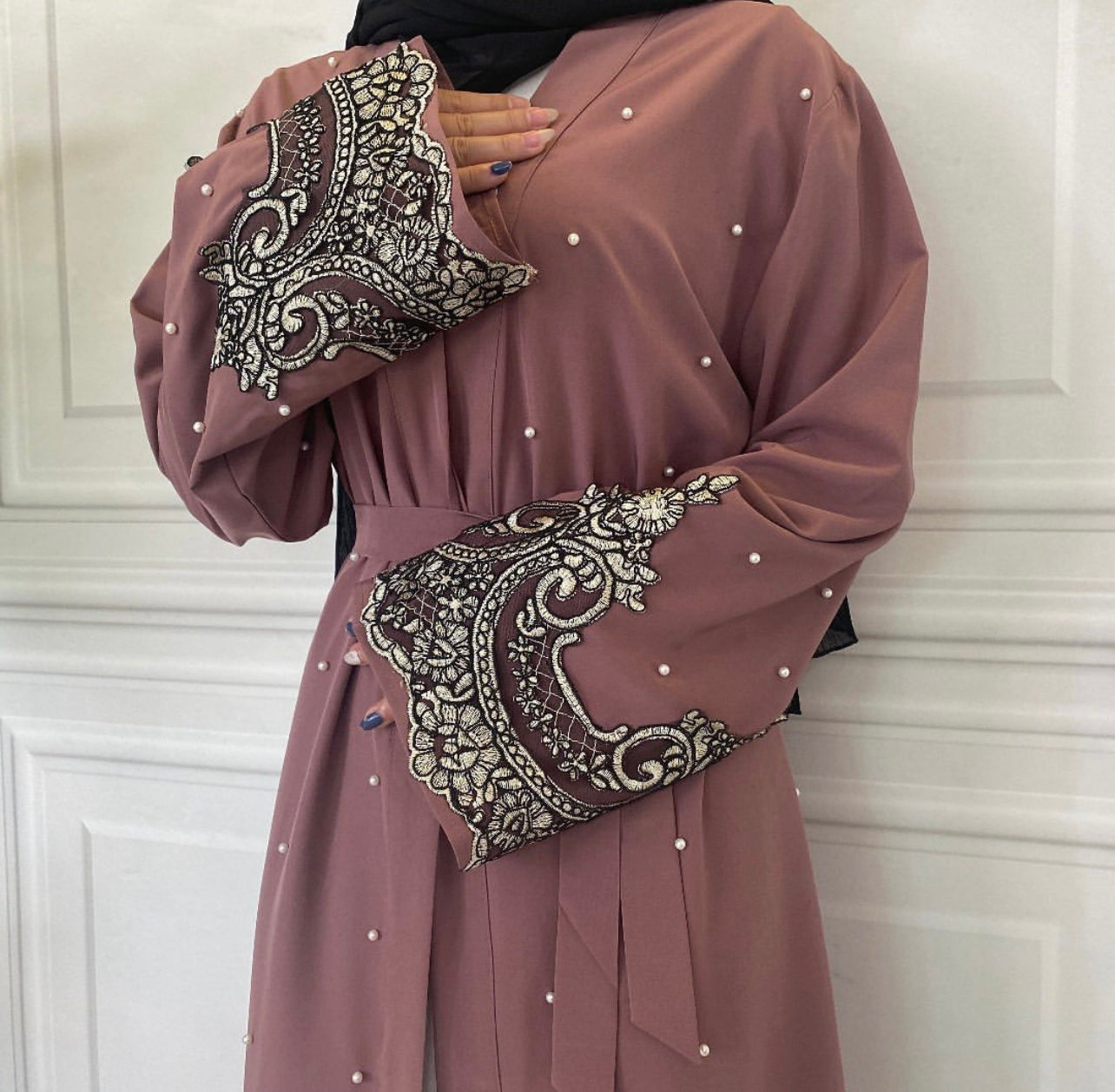 Zaina Mauve - Open Abaya