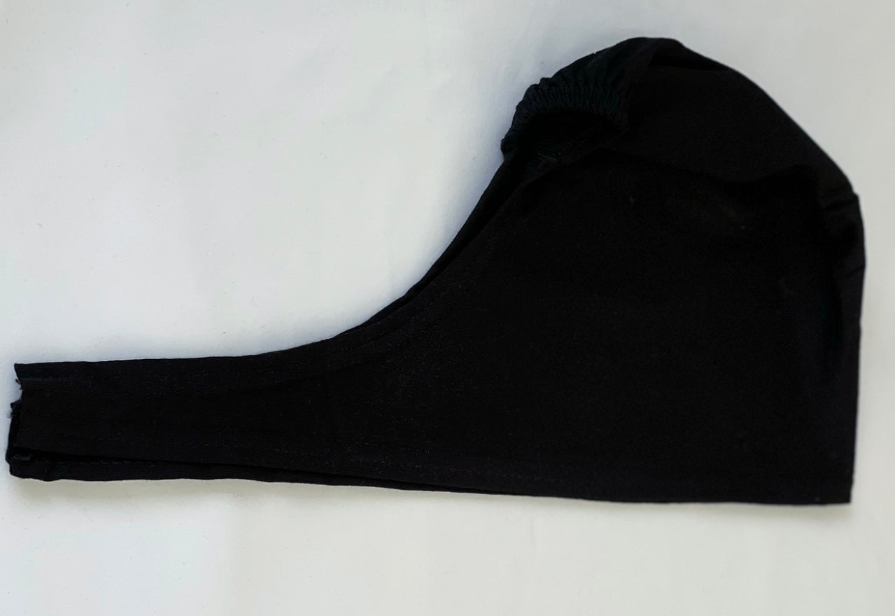 Tie Back Hijab Cap - Black