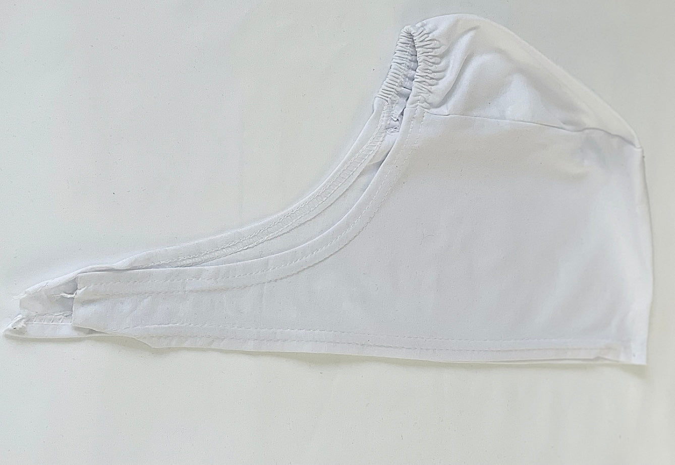 Tie Back Hijab Cap - White