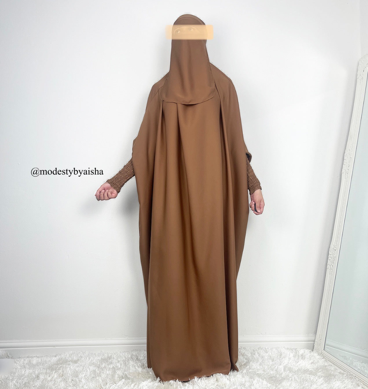 One Piece Jilbab - Caramel