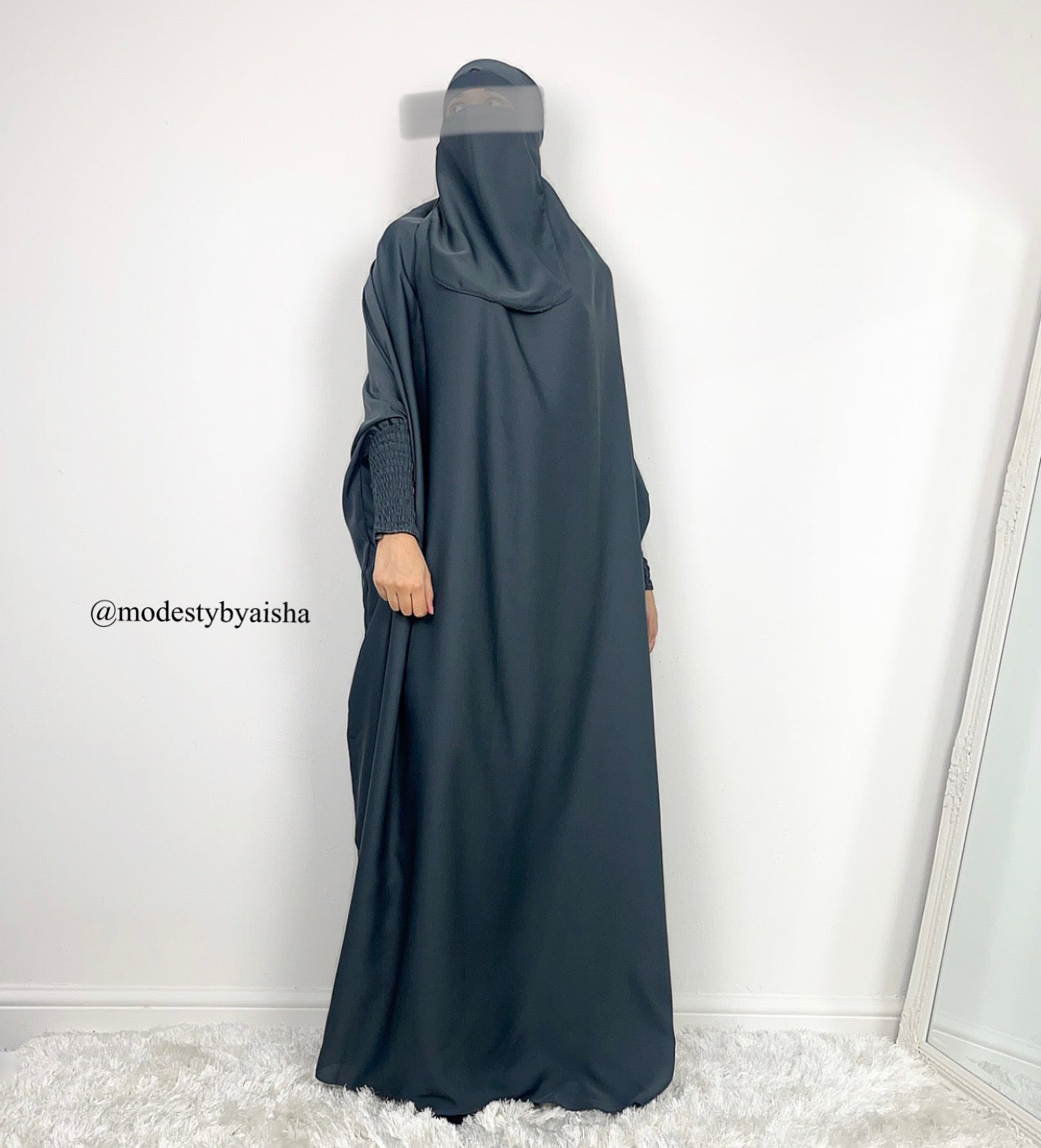 One Piece Jilbab - Grey
