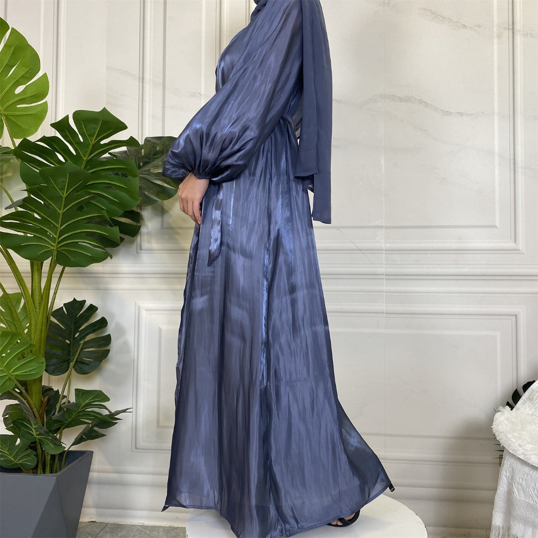Raaya Grey Blue - Open Abaya