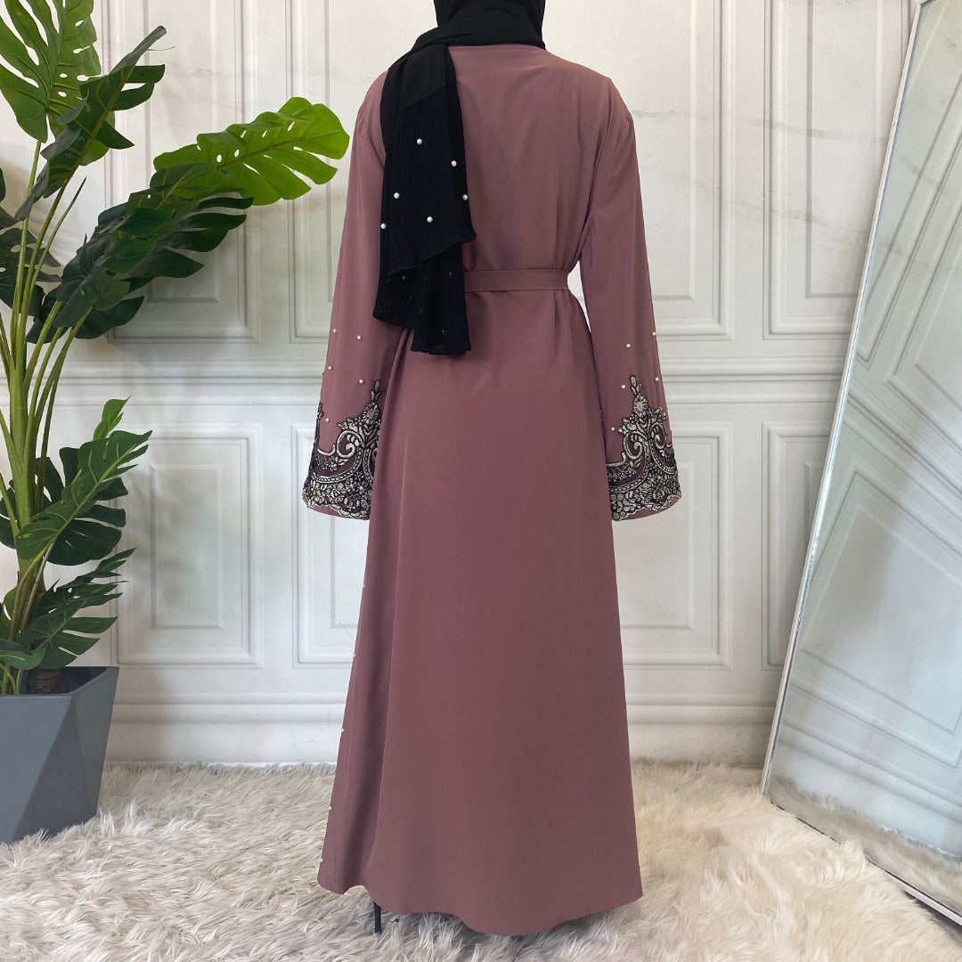 Zaina Mauve - Open Abaya