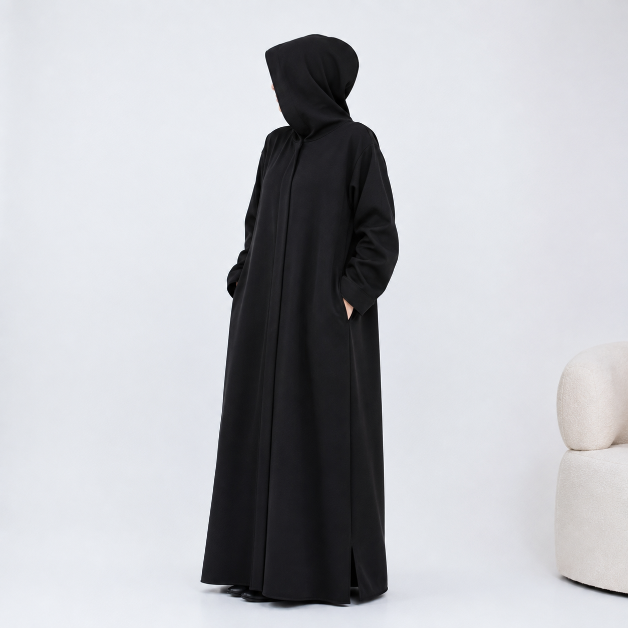 Hooded Abaya Coat - 2 Colours