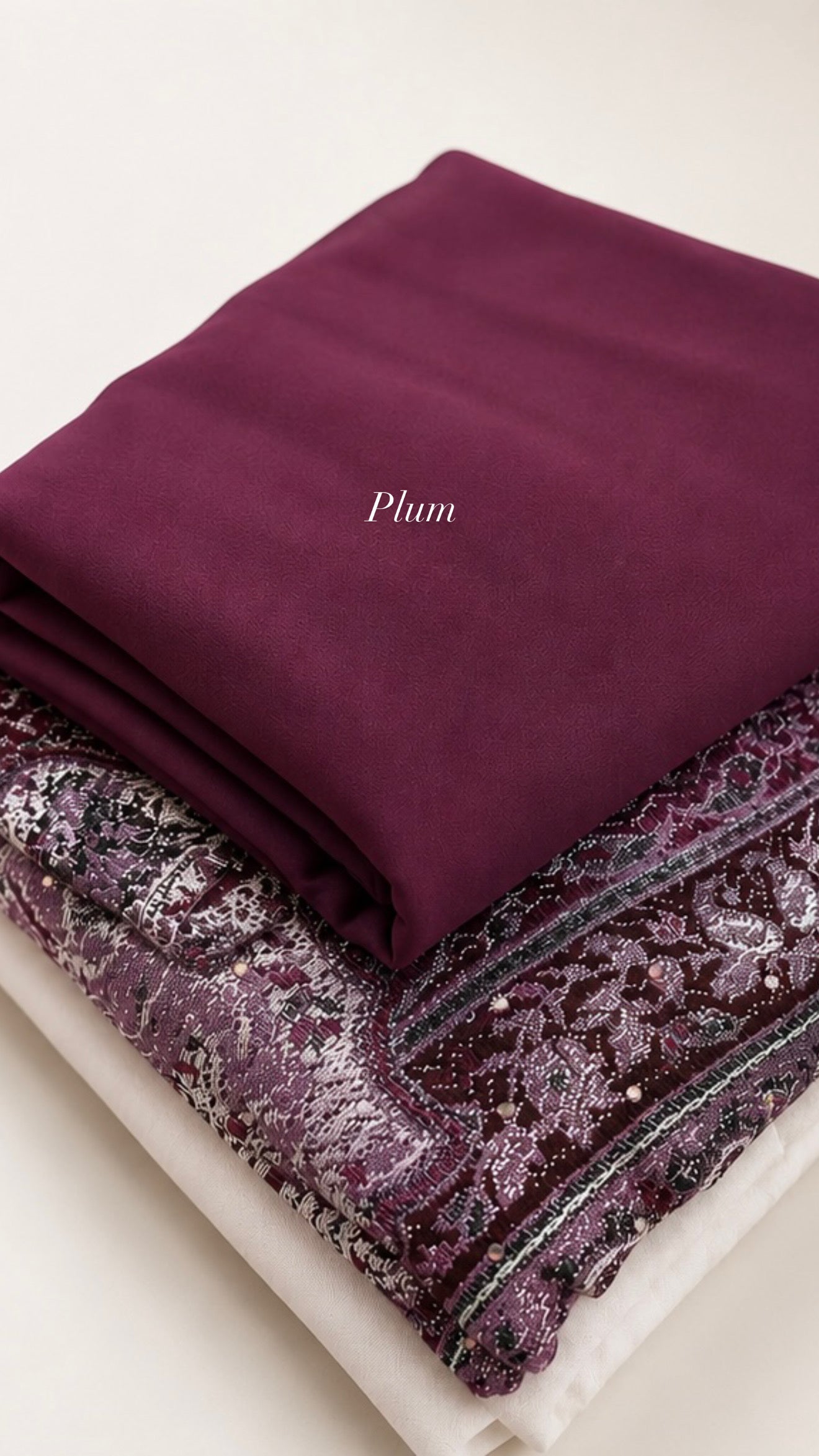 Pashmina Abaya 3 Piece Set - 5 Colours