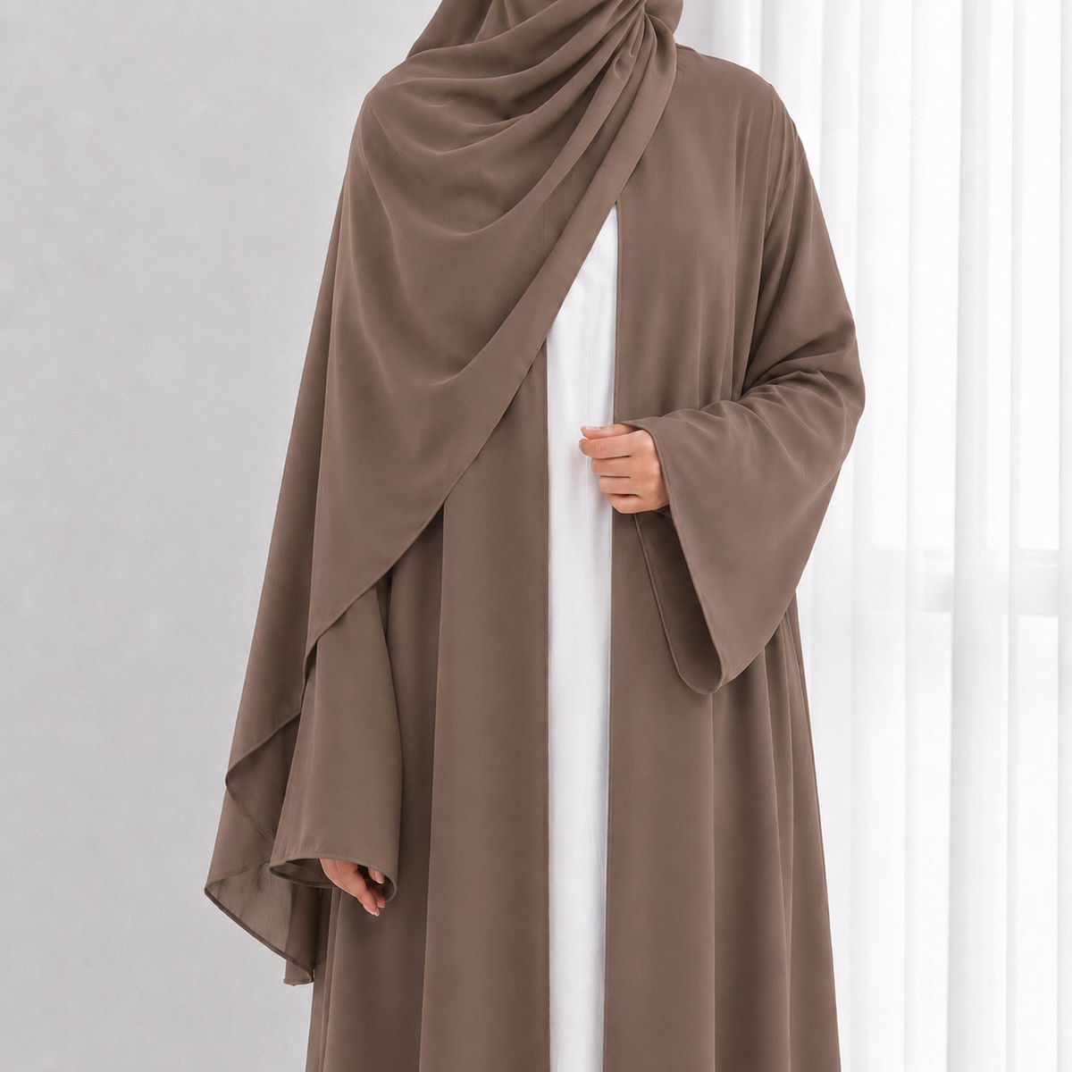 Open Abaya & Hijab Set