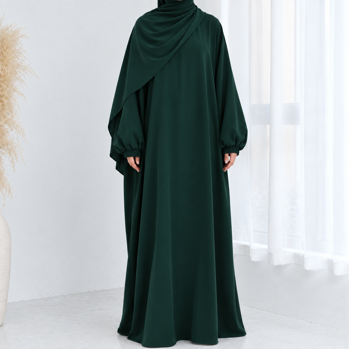 Instant Prayer Abaya & Attached Hijab