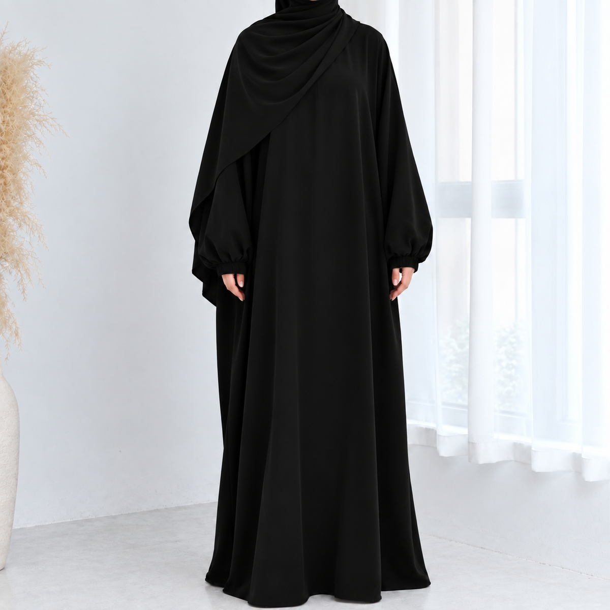 Instant Prayer Abaya & Attached Hijab